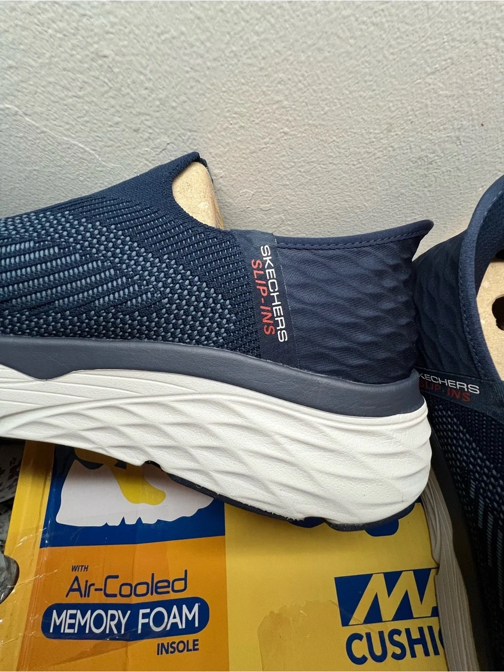 Skechers Navy hands free Slip-On Knit Walking Shoes